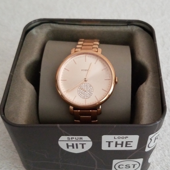 New Fossil Jacqueline Crystal Bracelet Watch - Picture 2 of 7